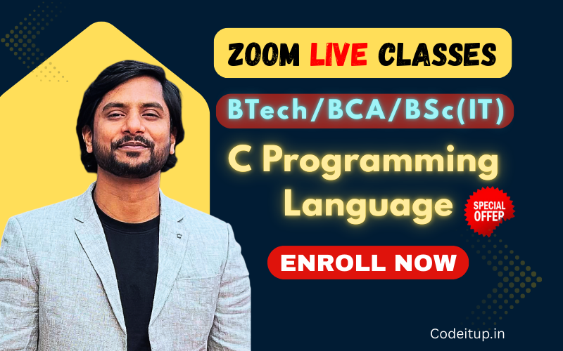 C Programming Language NEW Batch | Zoom Online LiVE Class by Anand Sir